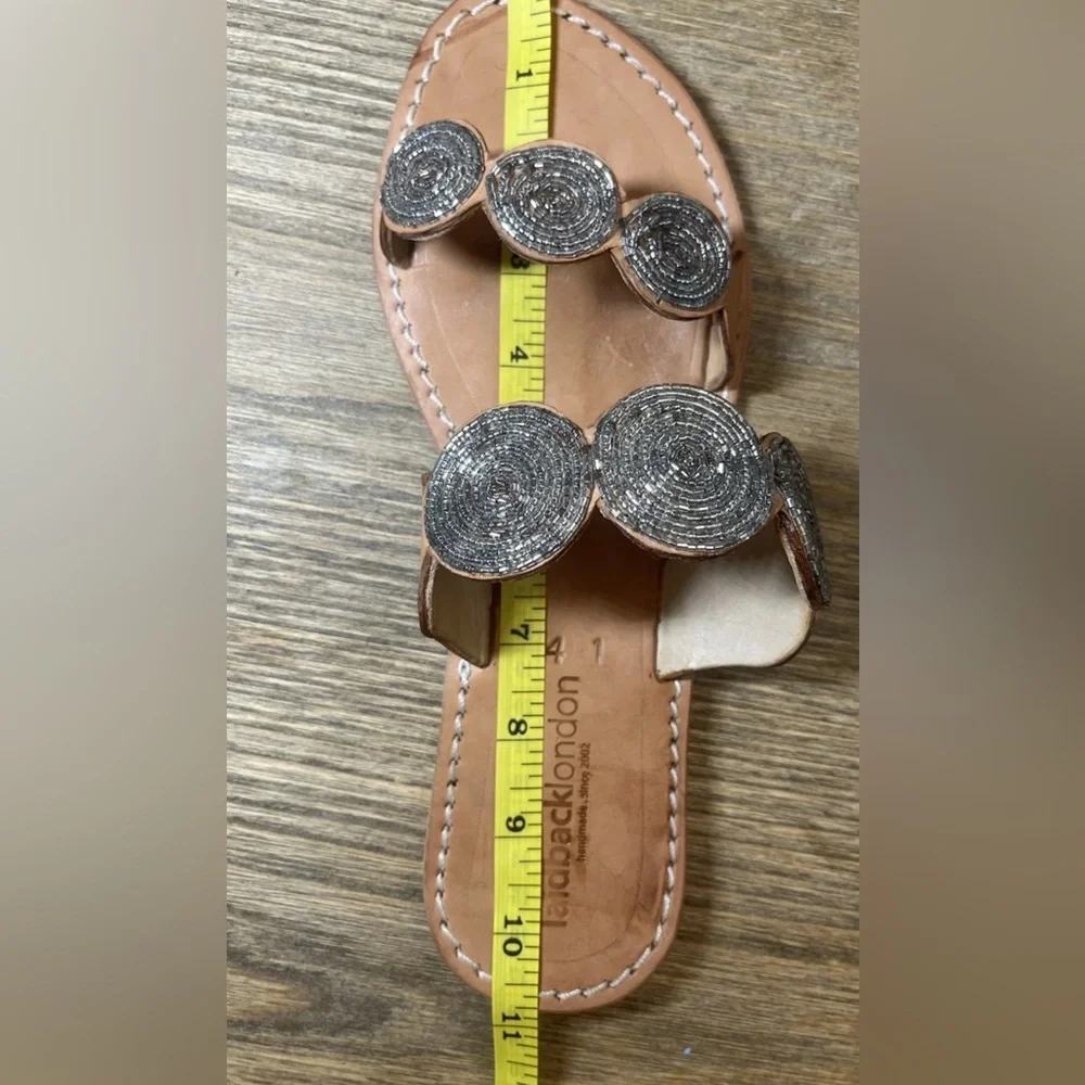 Laidback London Women's Handmade Leather Slip-On Sandals Size US 10 EU 41 EUC - Picture 7 of 7